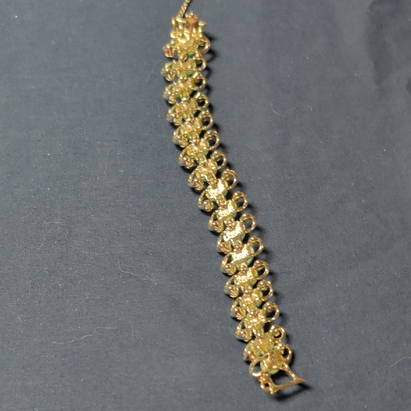 Gold and Turquoise Chain Bracelet - Picture 2 of 2